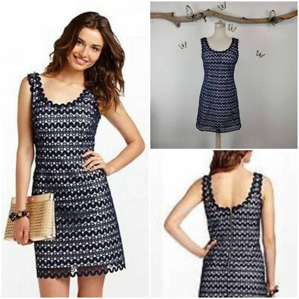 Lilly pulitzer navy Lonnie dress 32864